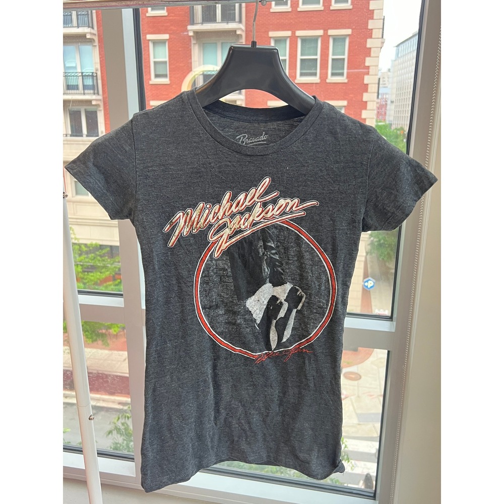 Bravado Michael Jackson Billie Jean Graphic Tee Charcoal Heather Womens Small
